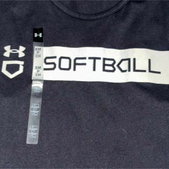 Under Armour Womens 'Softball' Loose Fit Tank Top-Black/Gray-Size Small-NWT - Picture 2 of 5